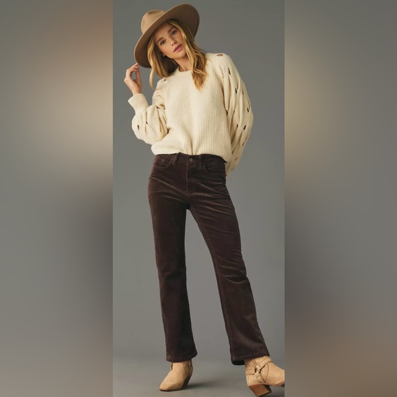 Pilcro The Yaya Midrise Corduroy Crop Flare Jeans- NWT - Picture 1 of 4
